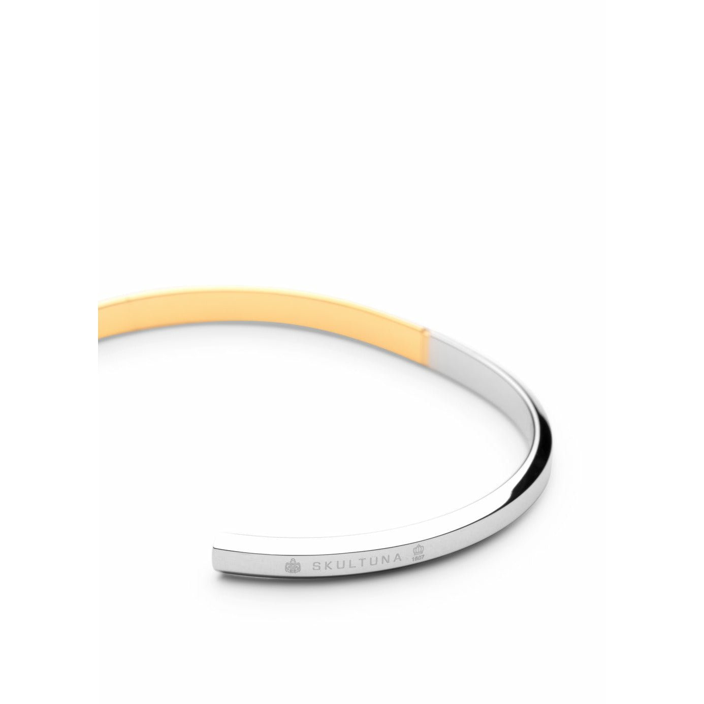 [product_category]-Skultuna Icon Thin Bracelet Small Polished Steel/Gold Plated, ø14,5 Cm-Skultuna-7340037824921-1475-S-SKU-2