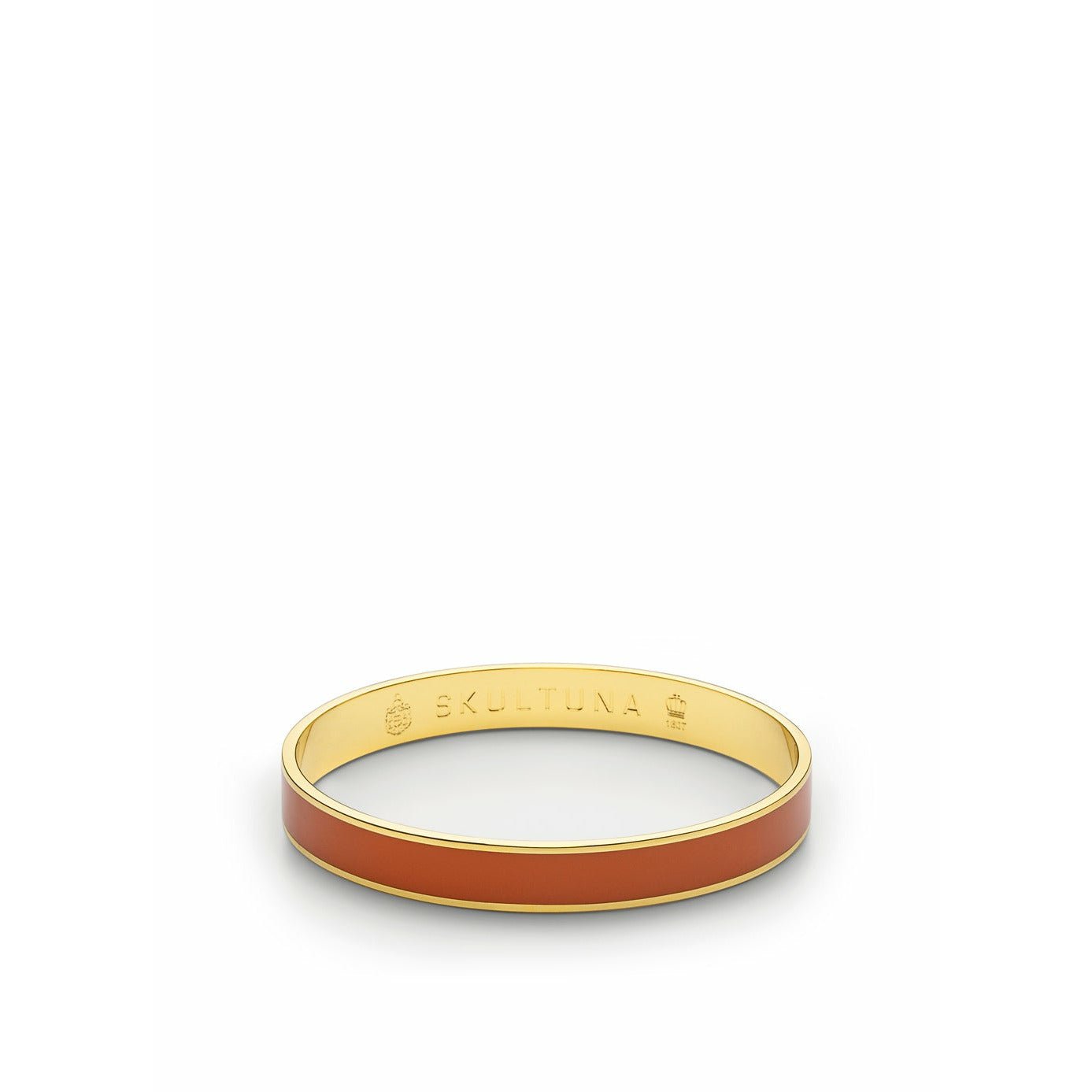 [product_category]-Skultuna Plain Bangle With Lock Small ø14,5 Cm, Orange-Skultuna-7340037811853-1731-O-SKU-1