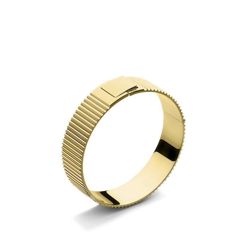 [product_category]-Skultuna Ribbed Clasp Bangle, Gold Plated-Skultuna-7340037819347-1346-S-SKU-3