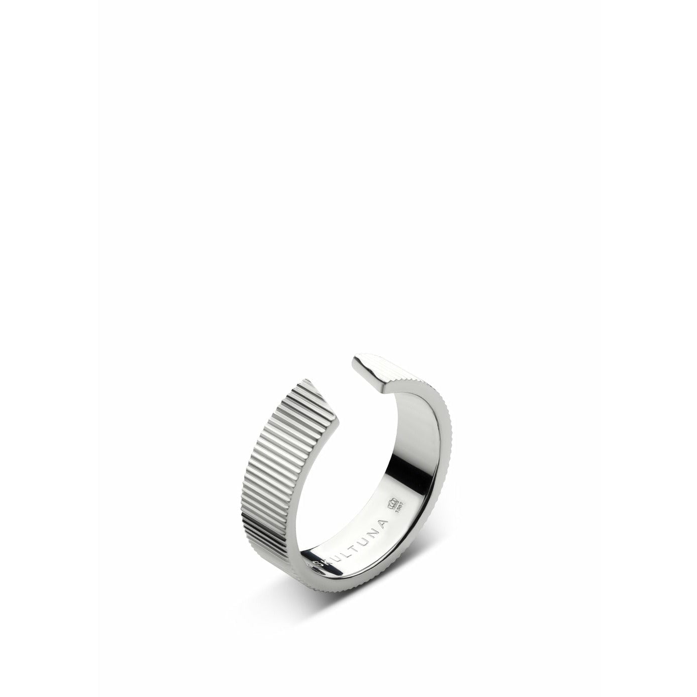 [product_category]-Skultuna Ribbed Ring Wide Small Polished Steel, ø1,6 Cm-Skultuna-7340037818913-1827-S-SKU-1
