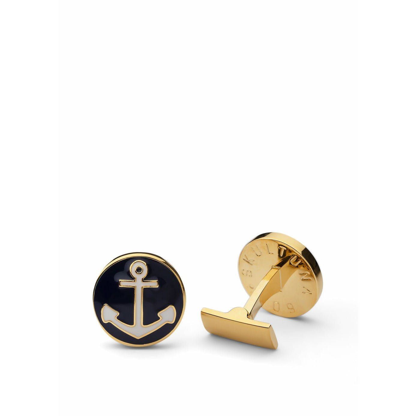 [product_category]-Skultuna The Anchor Cufflink Gold Plated, ø1,6-Skultuna-7340037808341-992-B-W-SKU-1