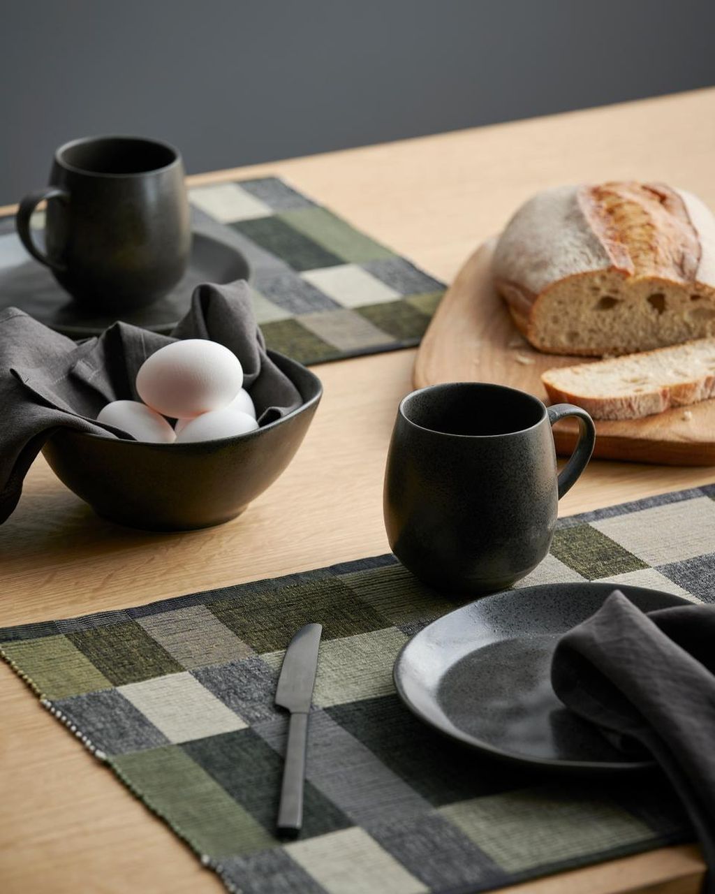 [product_category]-Södahl Block Placemat 33x48, Olive/Grey-Södahl-5722000267157-26715-SÖD-2