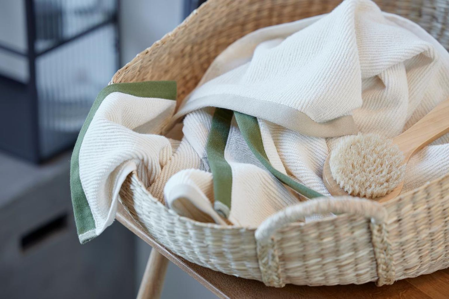 [product_category]-Södahl Contrast Towel 70x140, Olive-Södahl-5722000257400-25740-SÖD-5