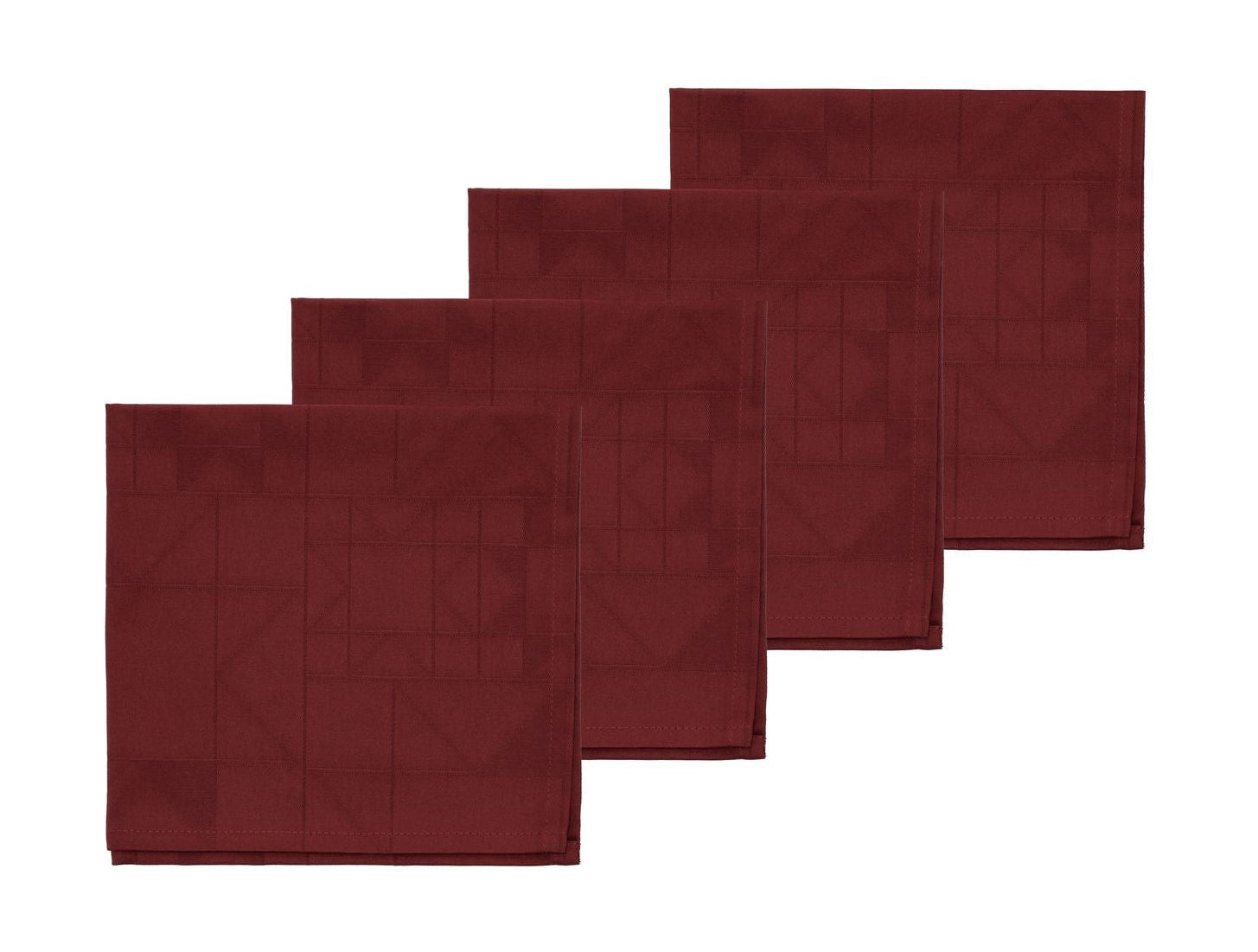 [product_category]-Södahl Napkin Star Damask Napkin 4 Pcs., Red-Södahl-5722000271932-27193-SÖD-5