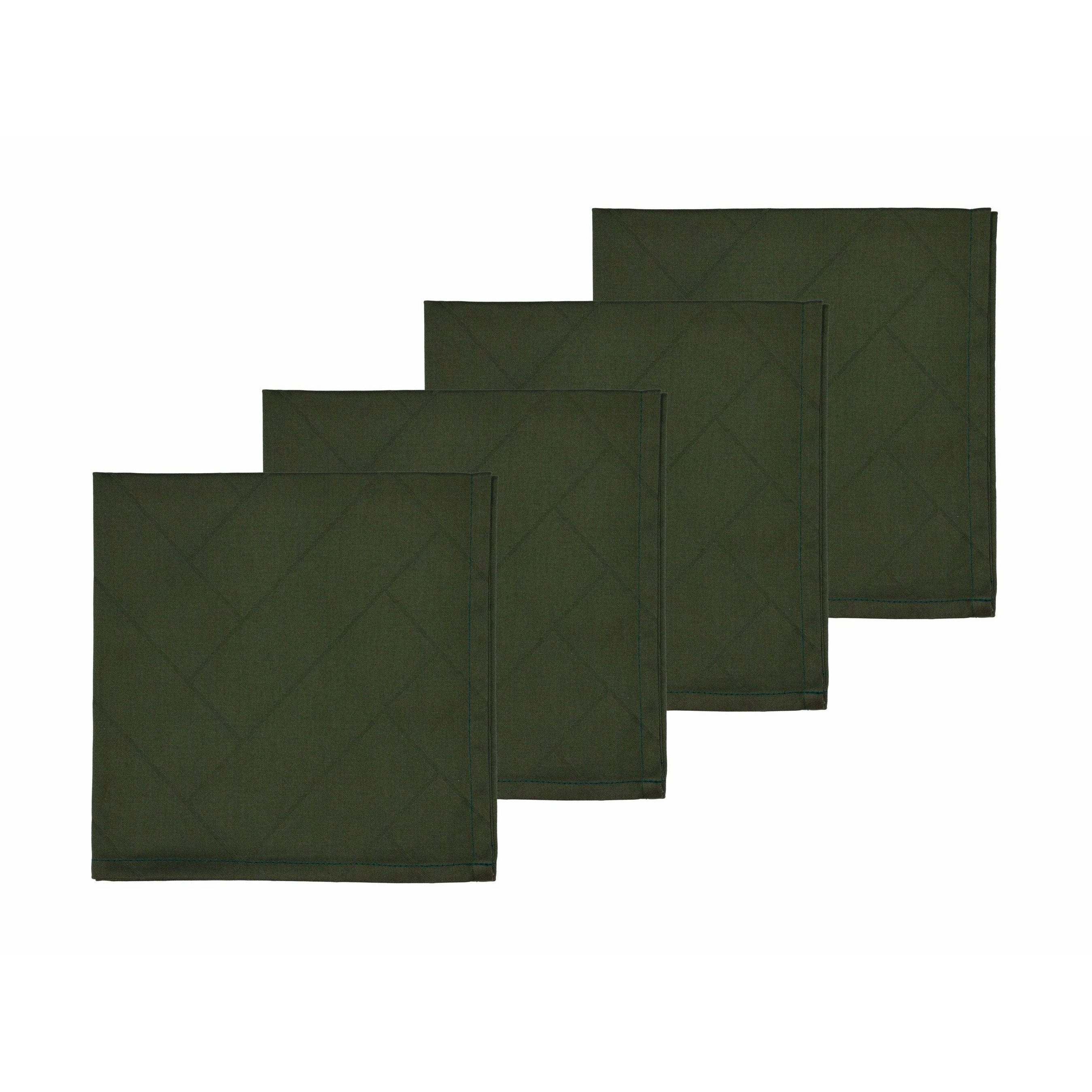 [product_category]-Södahl Napkin Tiles Damask Forest Green 4 Pieces-Södahl-5722000155256-15525-SÖD-1