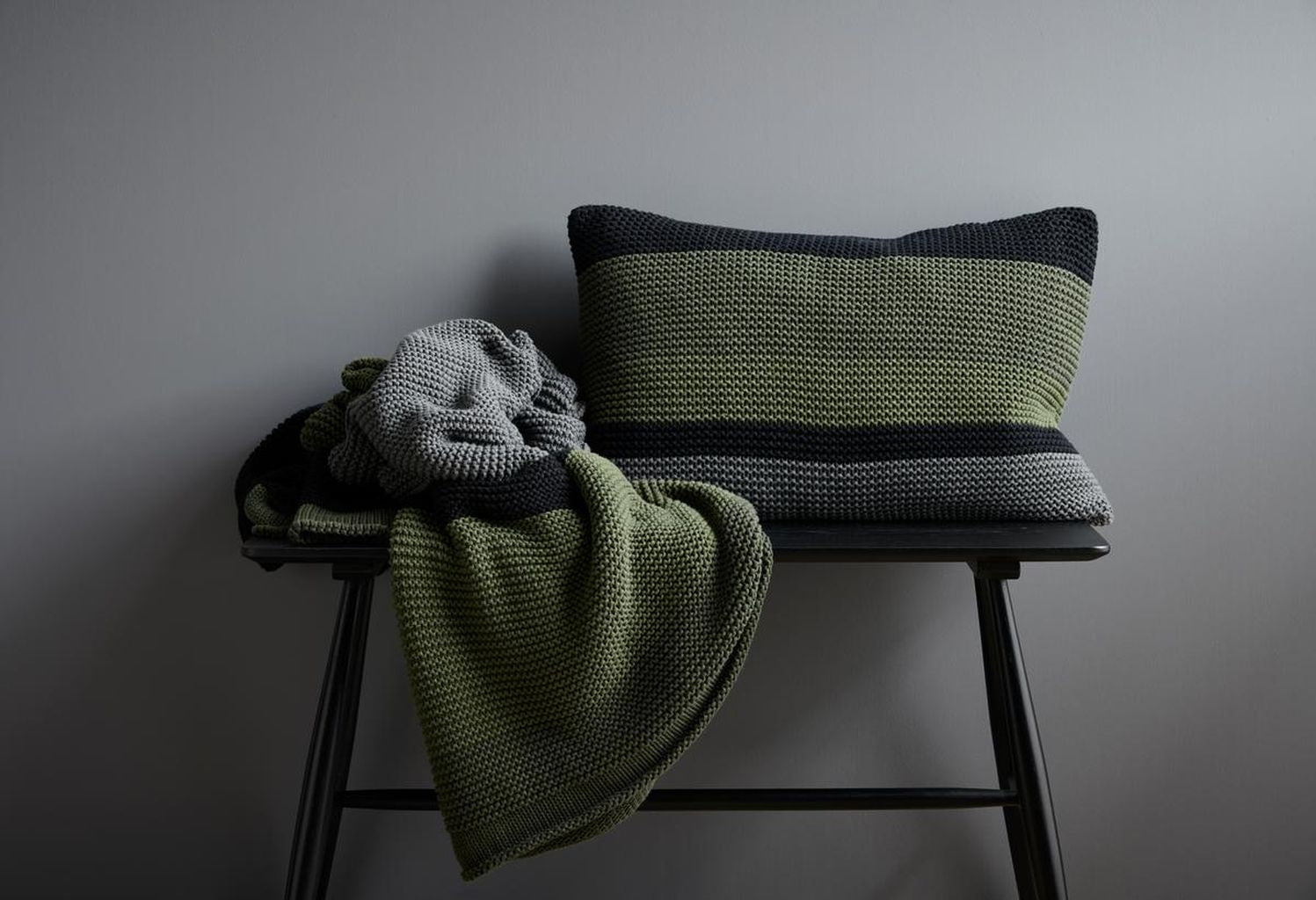 [product_category]-Södahl Plaid 130x170 Ball Knit, Forest Green/Black-Södahl-5722000267249-26724-SÖD-3