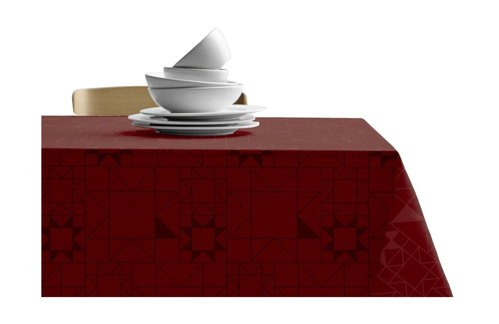 [product_category]-Södahl Star 140x270 Damask Tablecloth, Red-Södahl-5722000271710-27171-SÖD-1