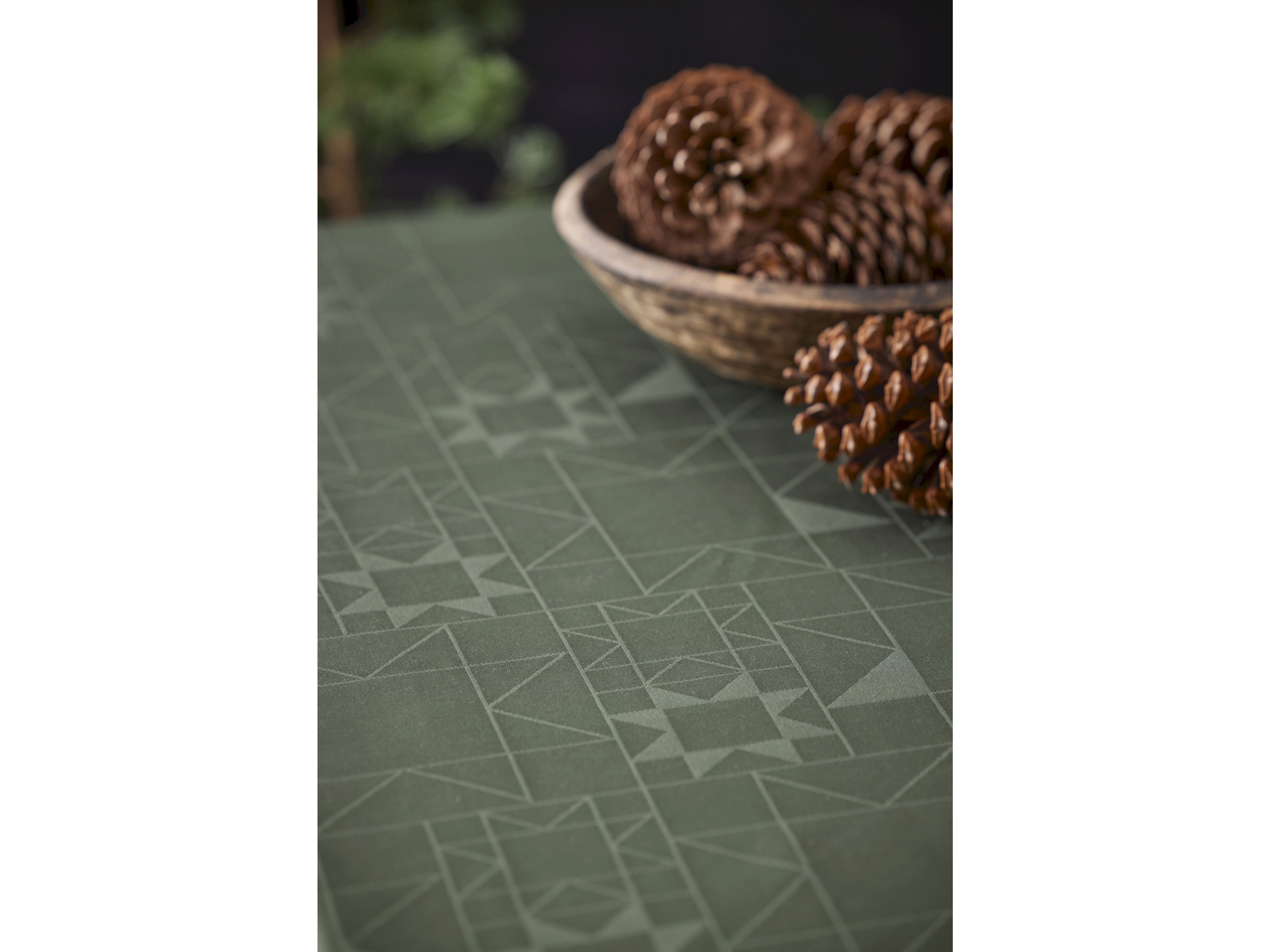 [product_category]-Södahl Star Damask Tablecloth ø160 Cm, Forest Green-Södahl-5722000271895-27189-SOD-4