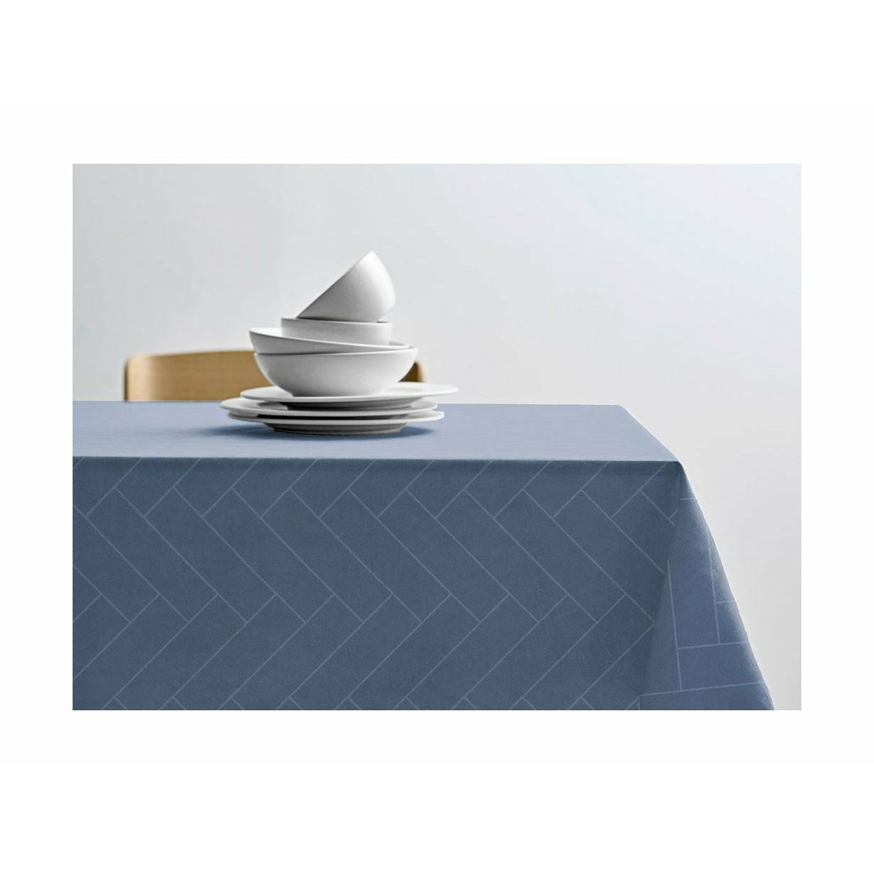[product_category]-Södahl Tiles Damask Tablecloth 220x140 Cm, Sky Blue-Södahl-5722000247678-24767-SOD-1