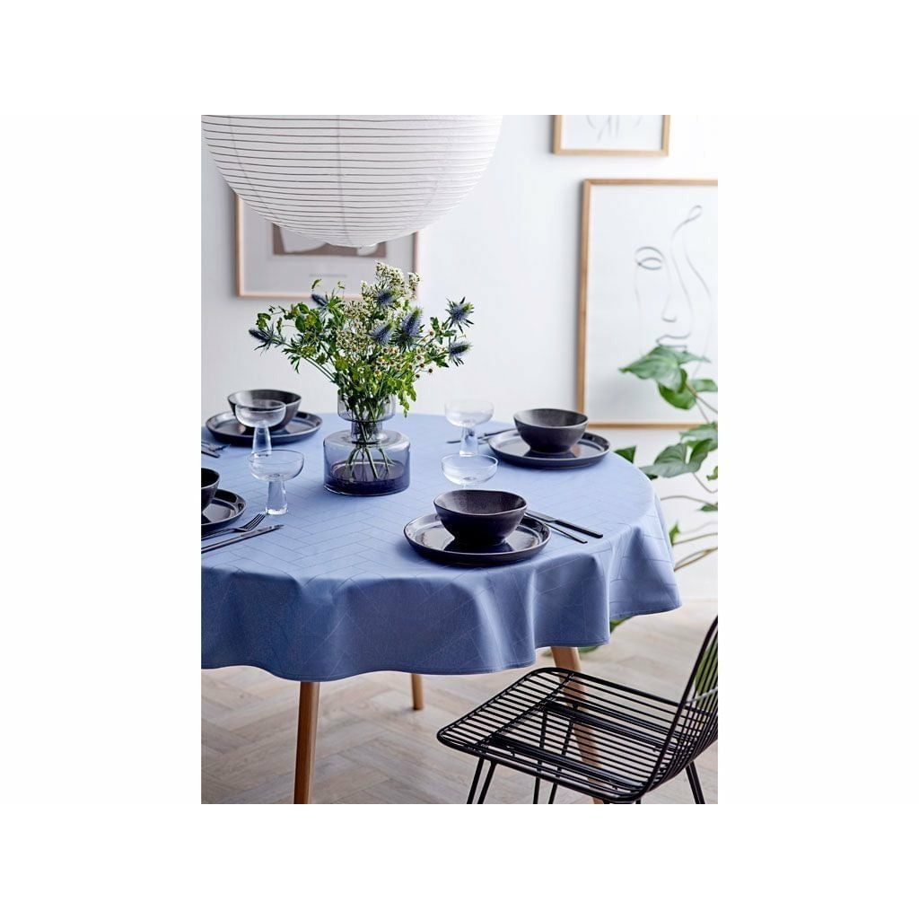 [product_category]-Södahl Tiles Damask Tablecloth ø 160 Cm, Sky Blue-Södahl-5722000247715-24771-SOD-2