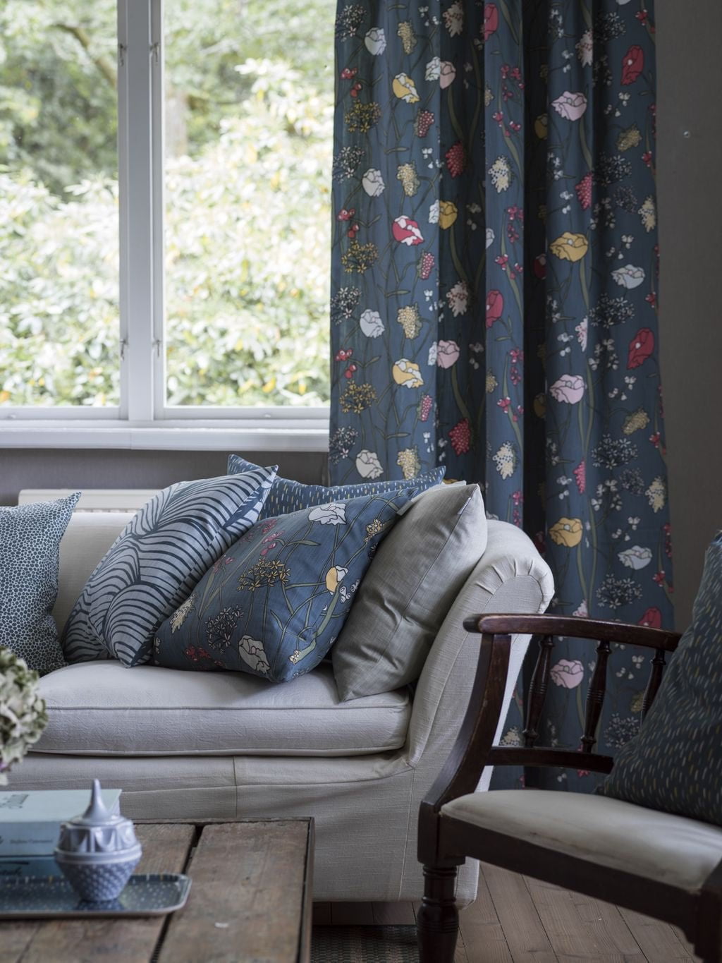 [product_category]-Spira äng Fabric Width 150 Cm (Price Per Meter), Blue-Spira of Sweden-7333001015685-6070-SPI-2