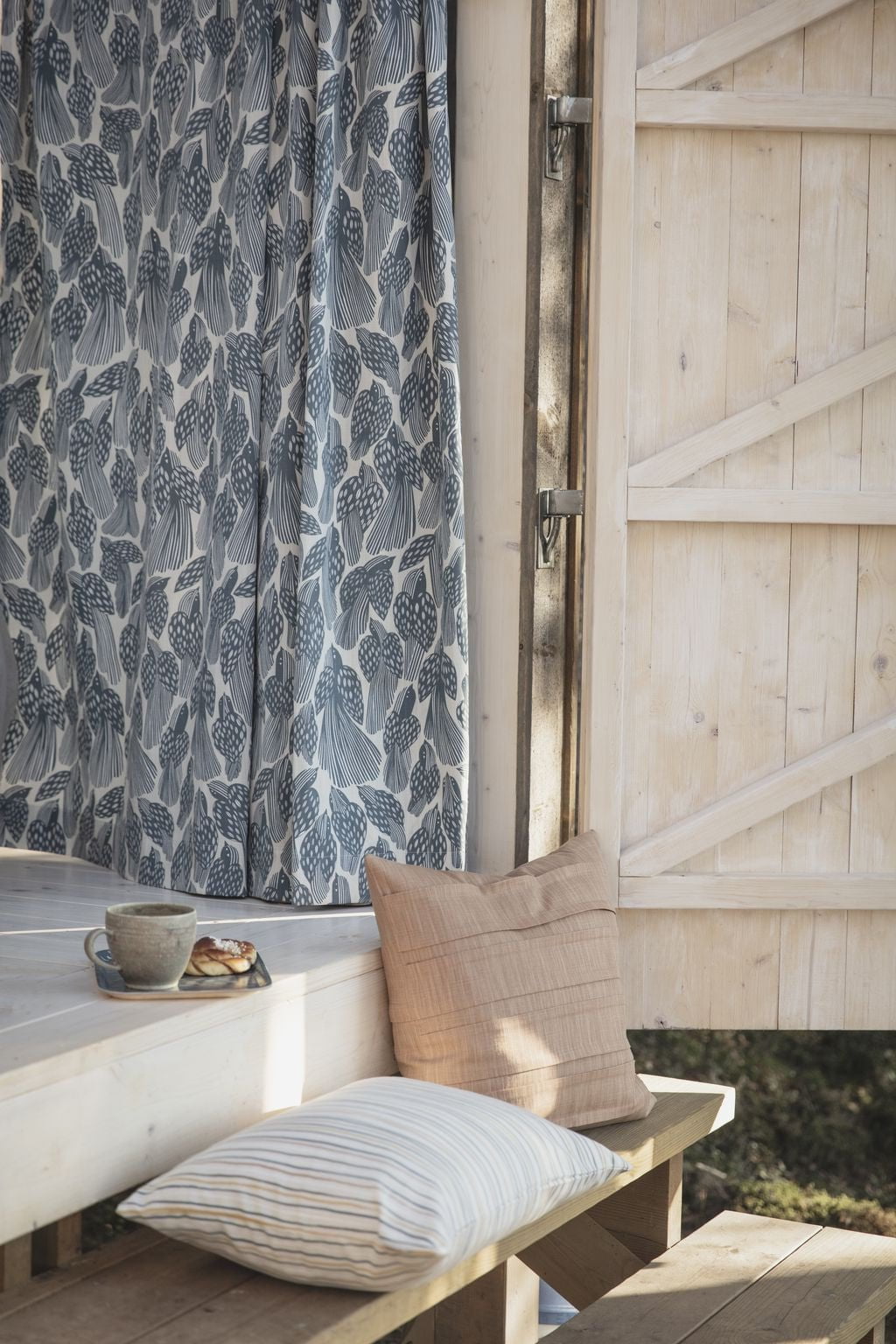 [product_category]-Spira Birds Fabric Width 150 Cm (Price Per Meter), Dusty Blue-Spira of Sweden-7333001018761-6427-SPI-2