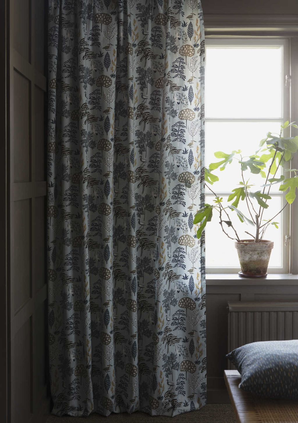 [product_category]-Spira Flora Fabric Width 150 Cm (Price Per Meter), Blue-Spira of Sweden-7333001016231-6142-SPI-2