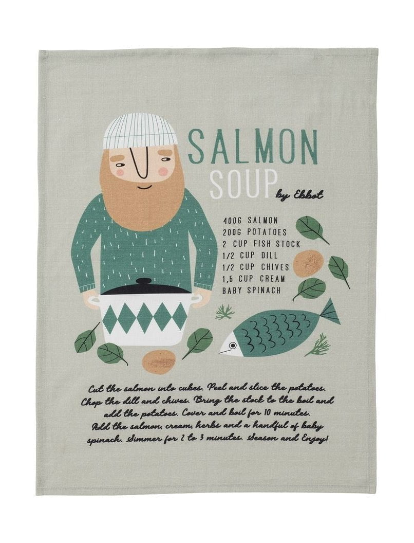 [product_category]-Spira Kompis Tea Towel Ebbot Salmon Soup, 47x65 Cm-Spira of Sweden-7333001018501-6401-SPI-1