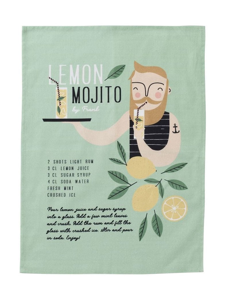 [product_category]-Spira Kompis Tea Towel Frank Lemon Mojito, 47x65 Cm-Spira of Sweden-7333001018495-6400-SPI-1