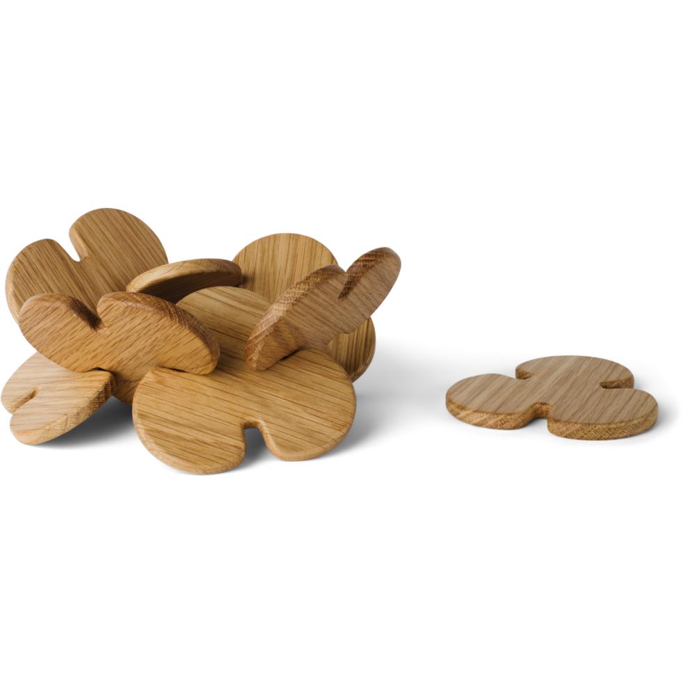 [product_category]-Spring Copenhagen Lucky Coasters Coaster, Oiled Oak, 4 Pcs.-Spring Copenhagen-5713487062564-2013-FSC-SPR-4