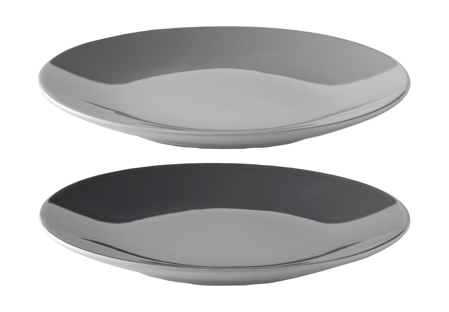 [product_category]-Stelton Emma Plate Set Of 2 ø 22,5 Cm, Grey-Stelton-5709846021341-X-219-1-STE-1