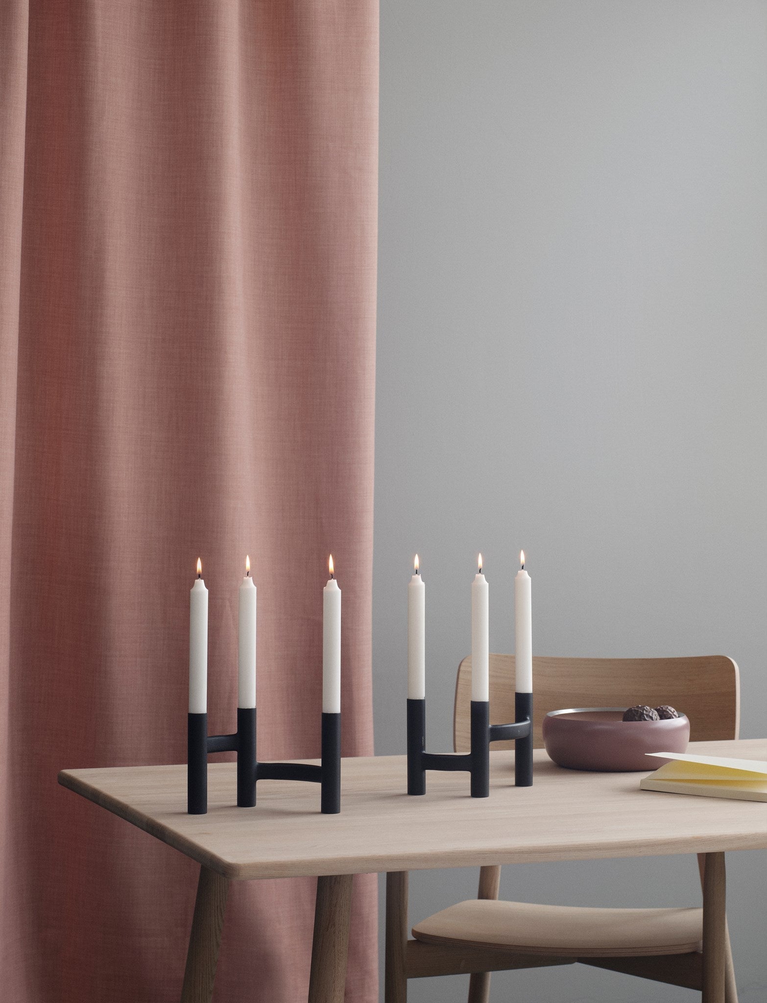 [product_category]-Stelton Ora Candlestick Three Armed, Black-Stelton-5709846026520-110-STE-3