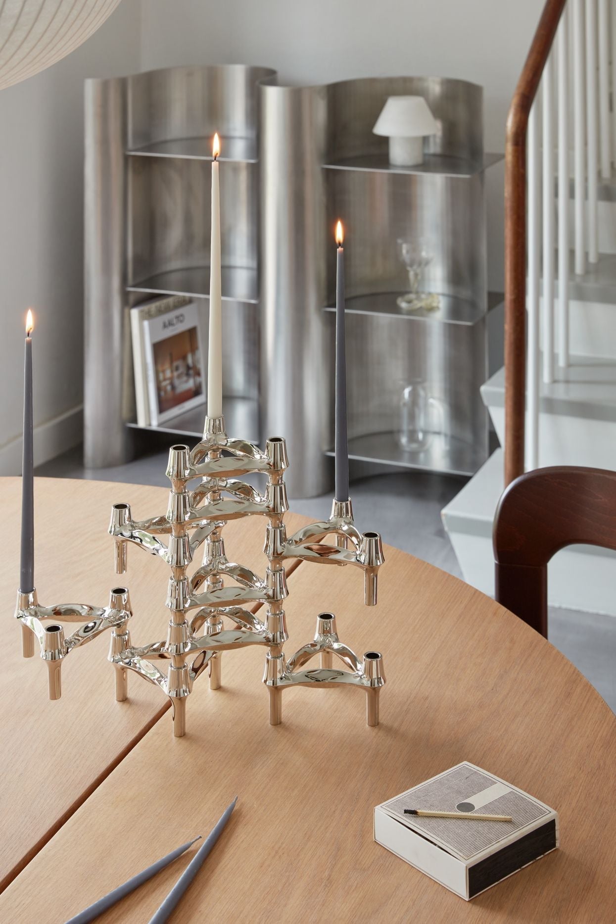 [product_category]-Stoff Nagel Bmf Candle Holder, Chrome-STOFF Nagel-5700002252210-8004-STO-25