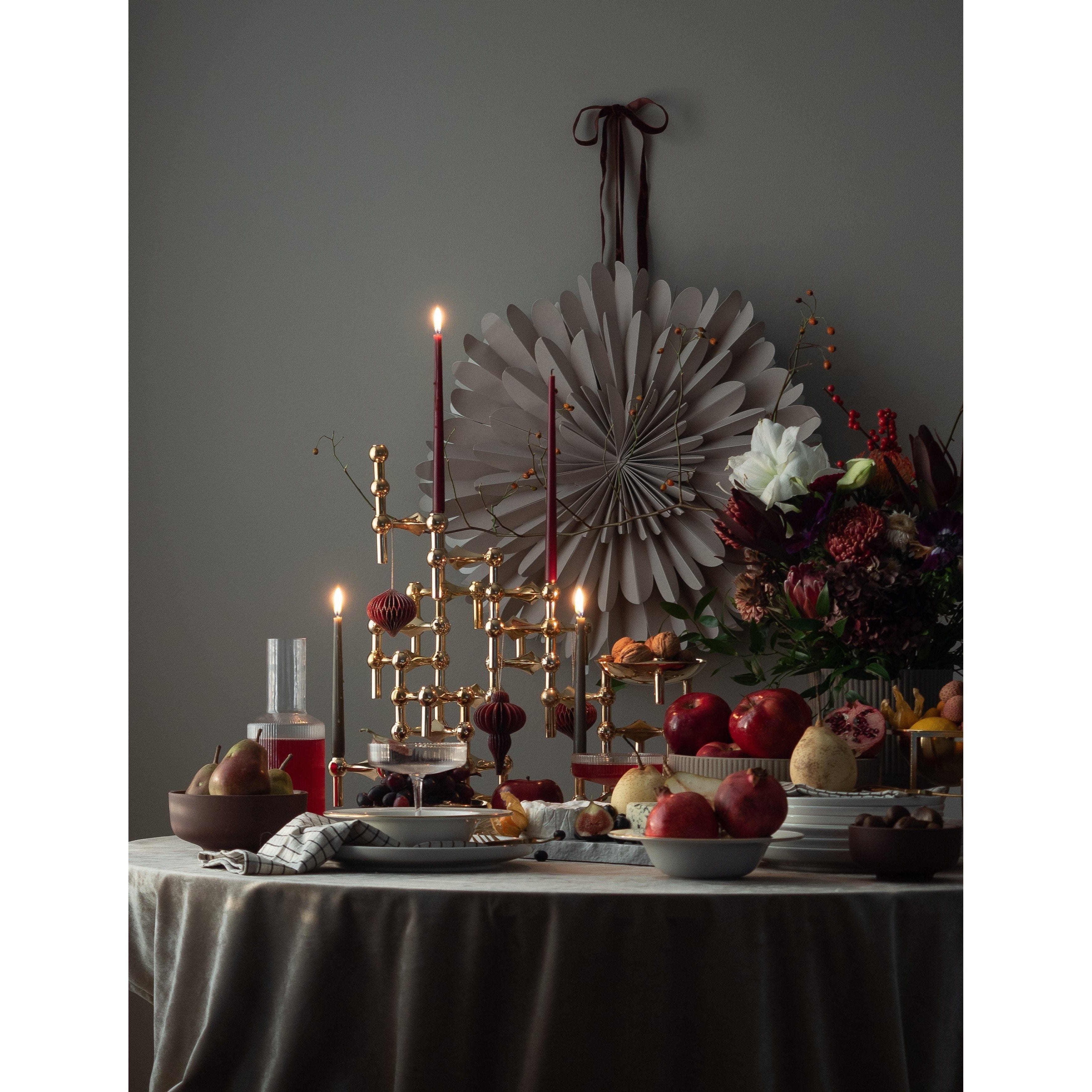 [product_category]-Stoff Nagel Candles By Ester & Erik 6 Pcs., Burgundy-STOFF Nagel-5700002166364-36005-STO-4