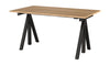 Výška řetězce Nastavitelná pracovní tabulka 78x140 cm, dub/černá