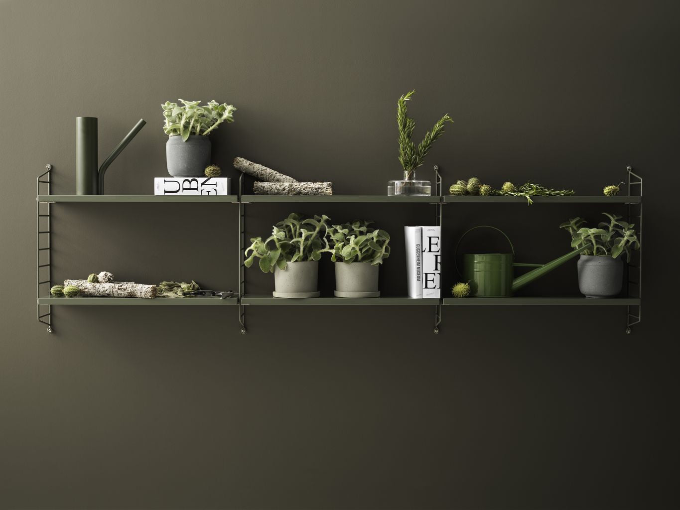 [product_category]-String Furniture String Pocket Wall Shelf, Sage/Sage-String Furniture-7350038274618-SP5015-47-47-STR-10