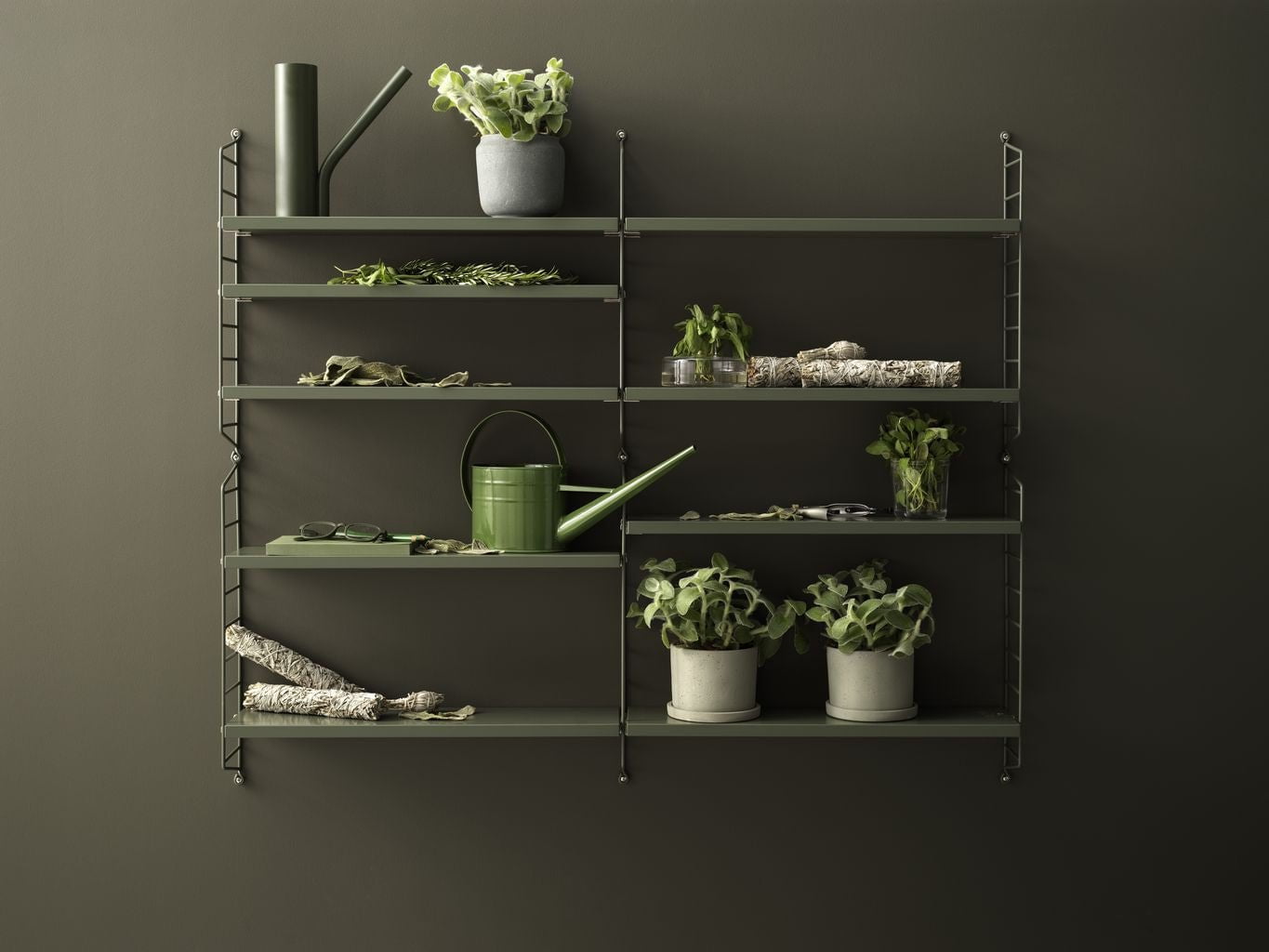 [product_category]-String Furniture String Pocket Wall Shelf, Sage/Sage-String Furniture-7350038274618-SP5015-47-47-STR-3