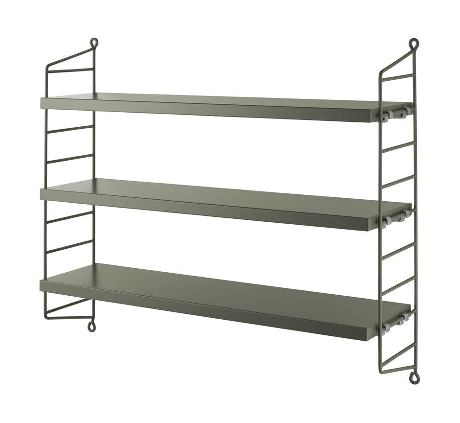 [product_category]-String Furniture String Pocket Wall Shelf, Sage/Sage-String Furniture-7350038274618-SP5015-47-47-STR-7