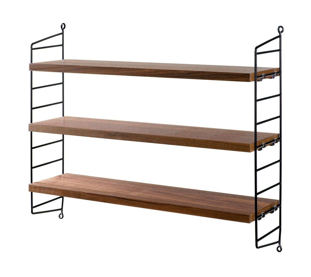 [product_category]-String Furniture String Pocket Wall Shelf, Walnut/Black-String Furniture-7350038271068-SP5015-04-13-STR-1