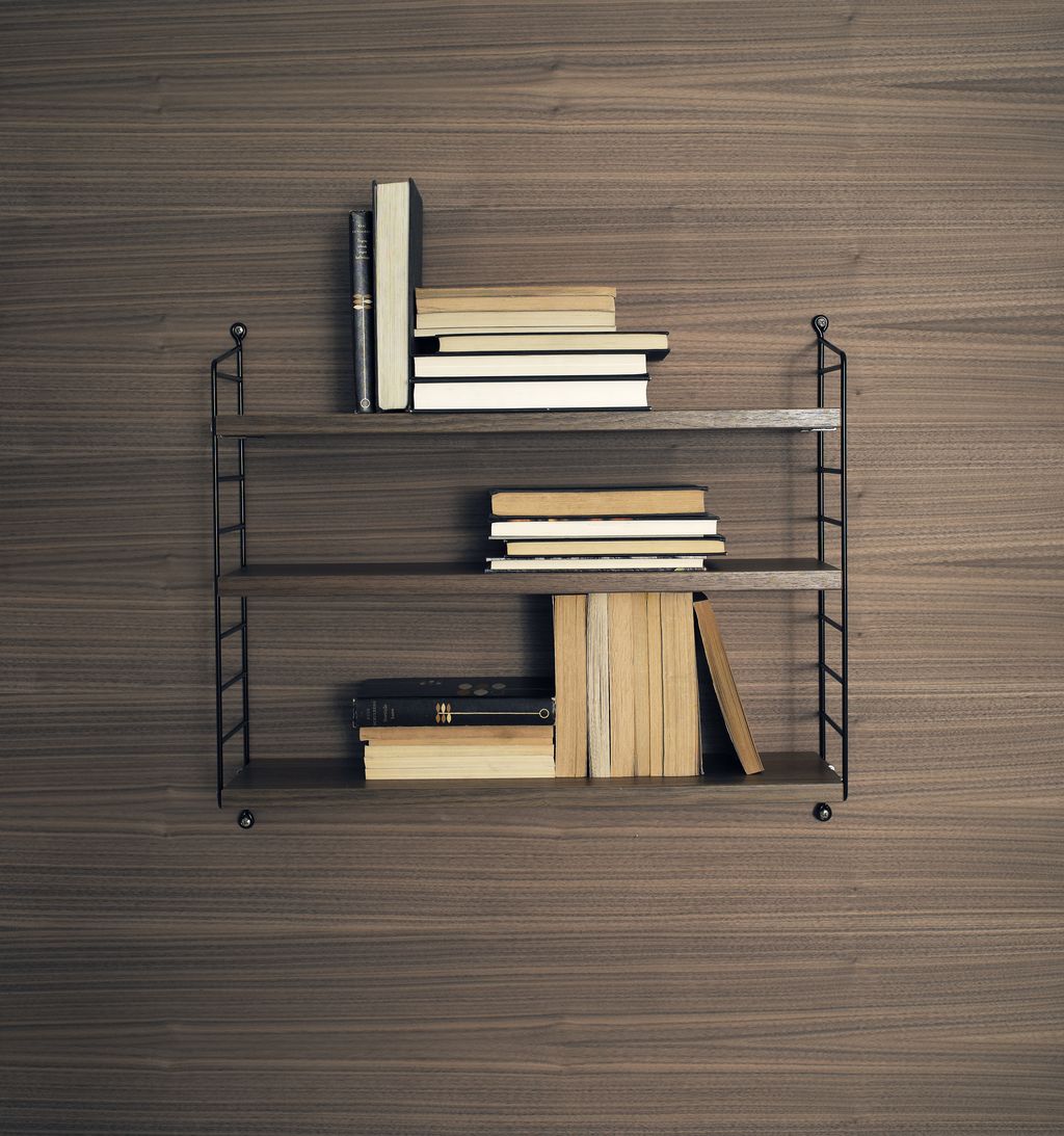 [product_category]-String Furniture String Pocket Wall Shelf, Walnut/Black-String Furniture-7350038271068-SP5015-04-13-STR-2