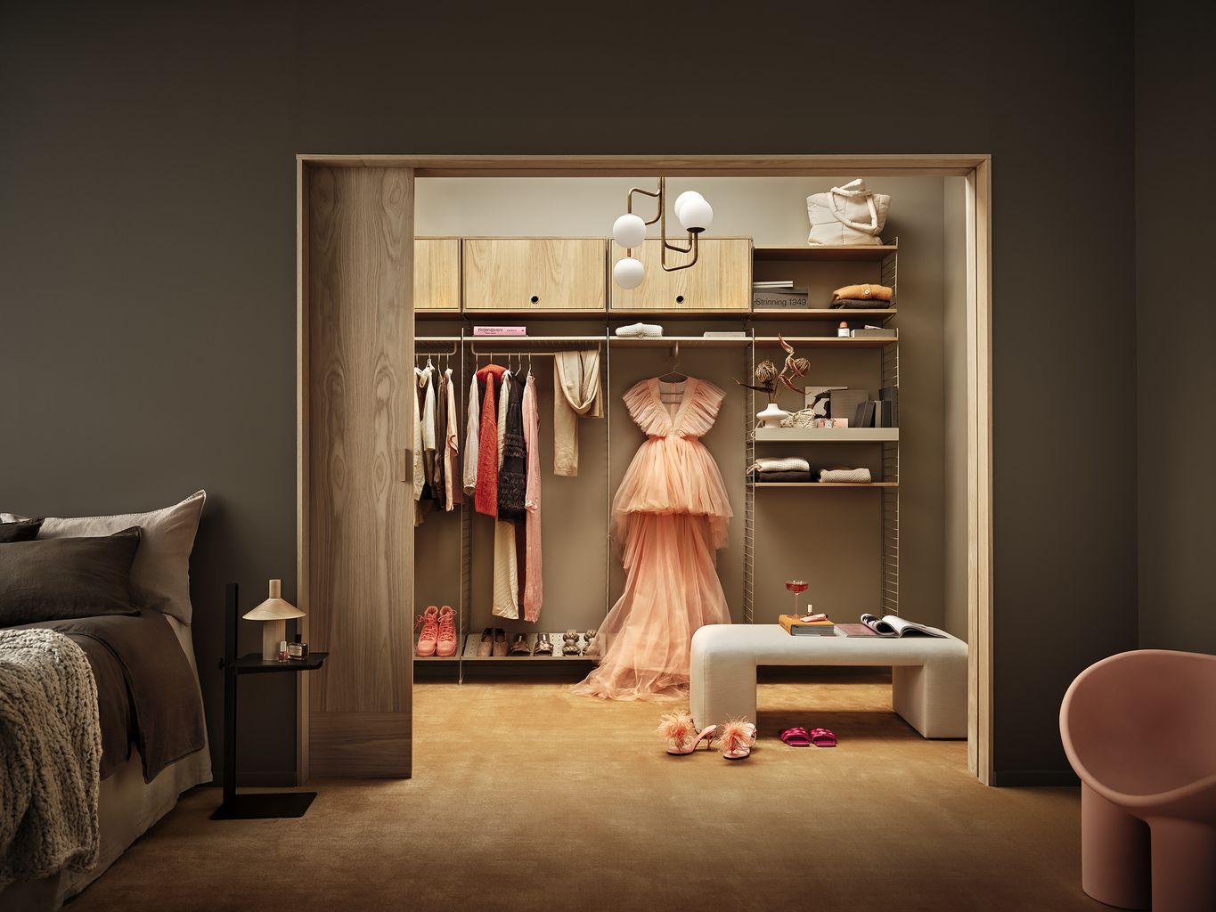 [product_category]-String Furniture String System Cabinet Element With Hinged Door, White-String Furniture-7350038274991-CF7830-12-1-STR-5