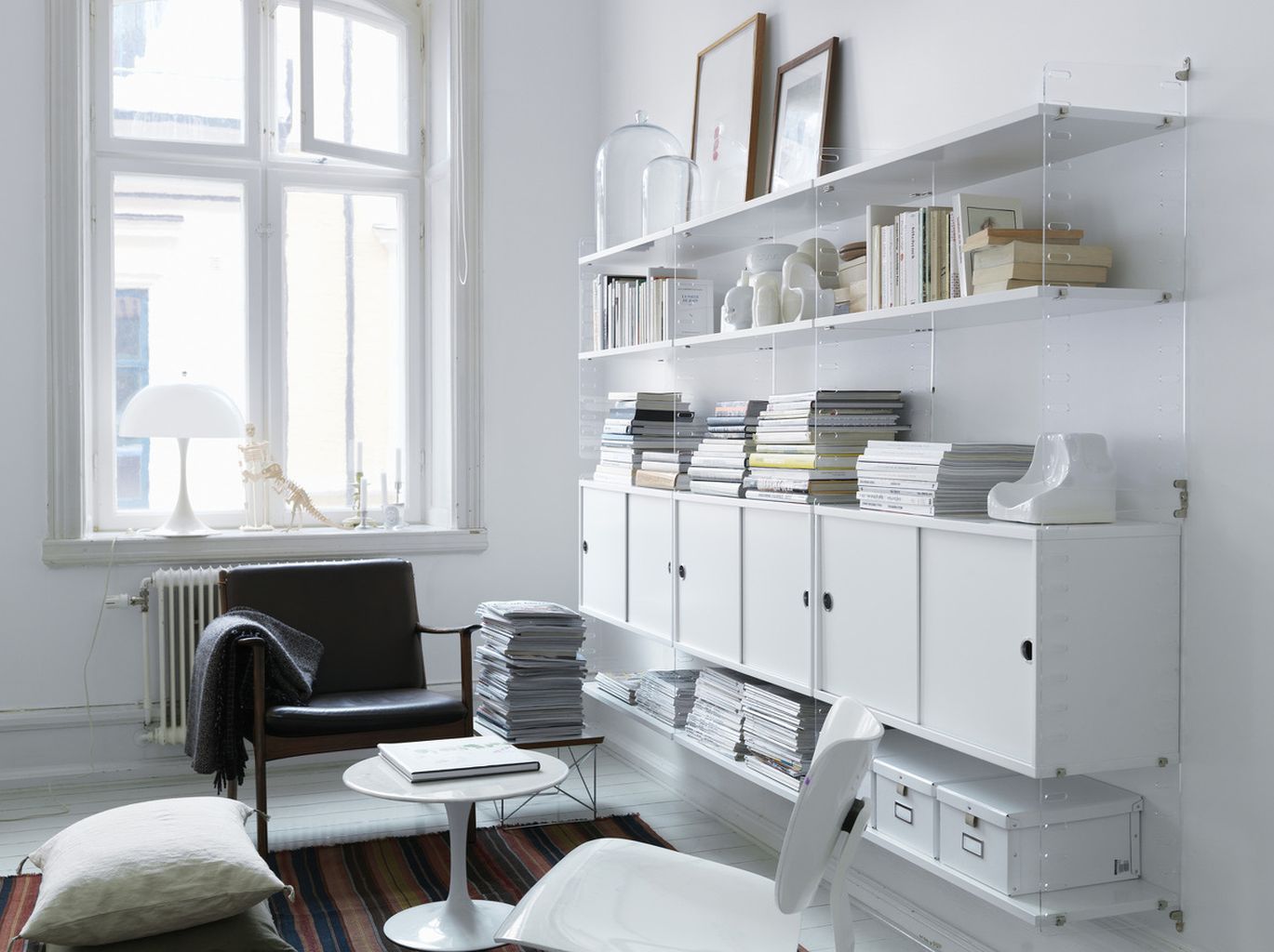 [product_category]-String Furniture String System Cabinet Element With Sliding Doors 30x78x42 Cm, White-String Furniture-7350038270399-CD7830-12-1-STR-4