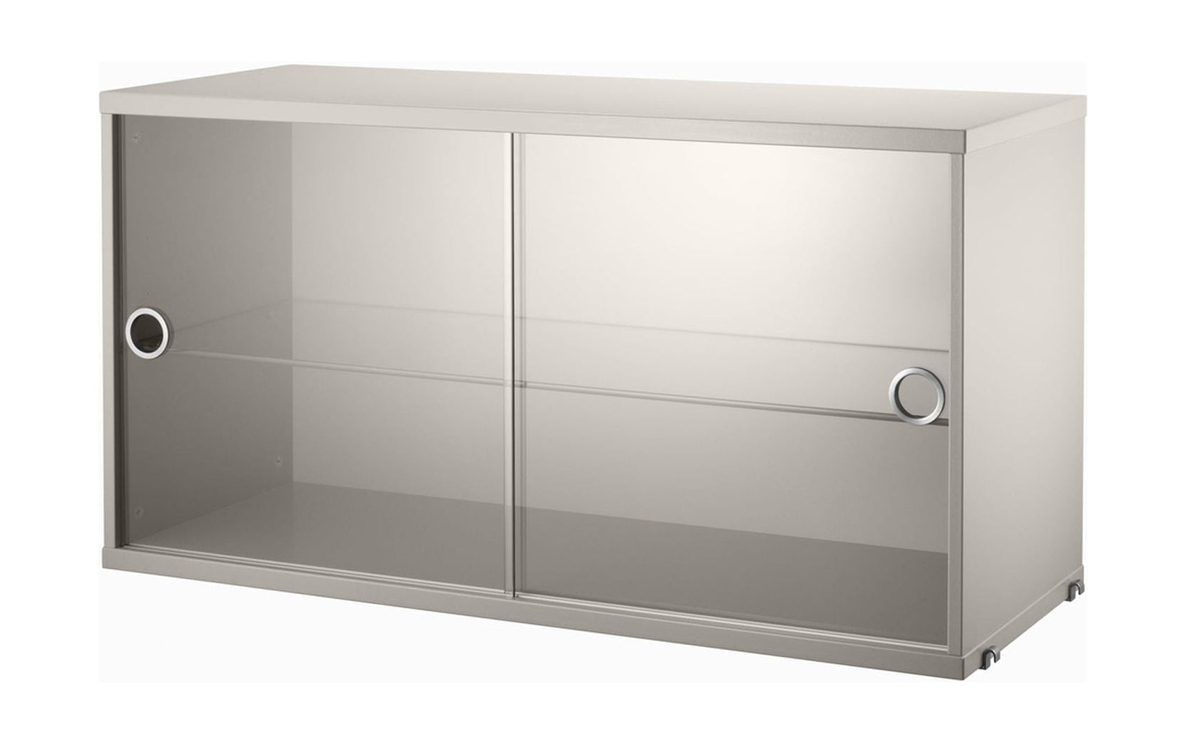 [product_category]-String Furniture String System Cabinet Element With Sliding Glass Doors, Beige-String Furniture-7350038273833-VS7830-14-1-STR-1