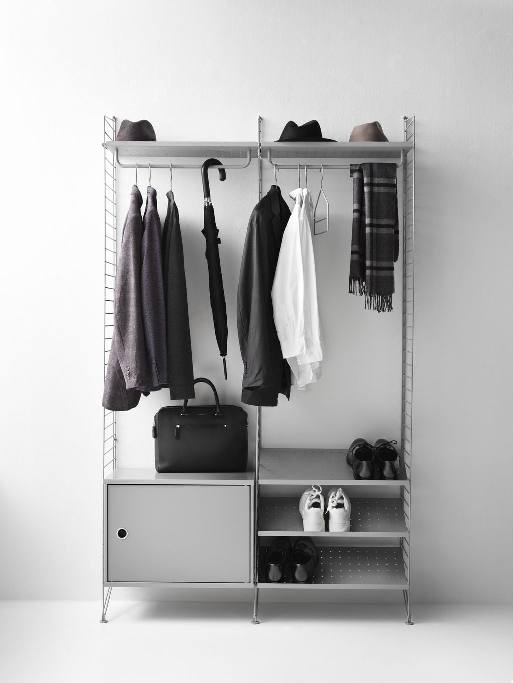 [product_category]-String Furniture String System Cabinet With Swinging Door, White-String Furniture-7350038274663-CSD5830-12-1-STR-2