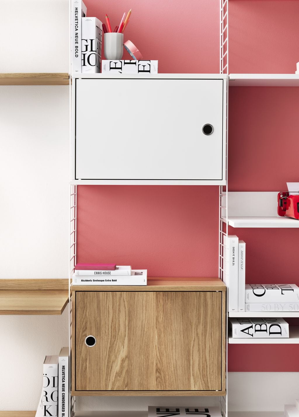 [product_category]-String Furniture String System Cabinet With Swinging Door, White-String Furniture-7350038274663-CSD5830-12-1-STR-3