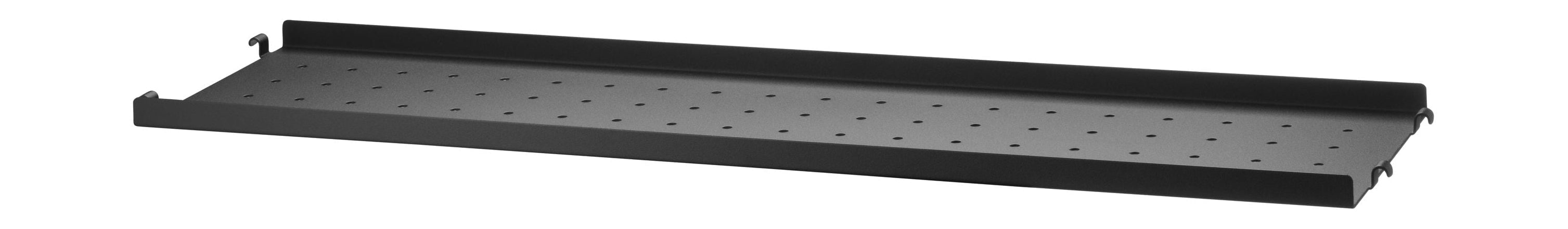 [product_category]-String Furniture String System Metal Shelf With Low Edge 20x78 Cm, Black-String Furniture-7350038273123-MSL7820-13-1-STR-1