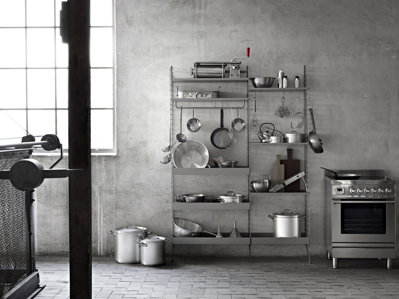 [product_category]-String Furniture String System Metal Shelf With Low Edge 30x78 Cm, Grey-String Furniture-7350038272638-MSL7830-61-1-STR-2