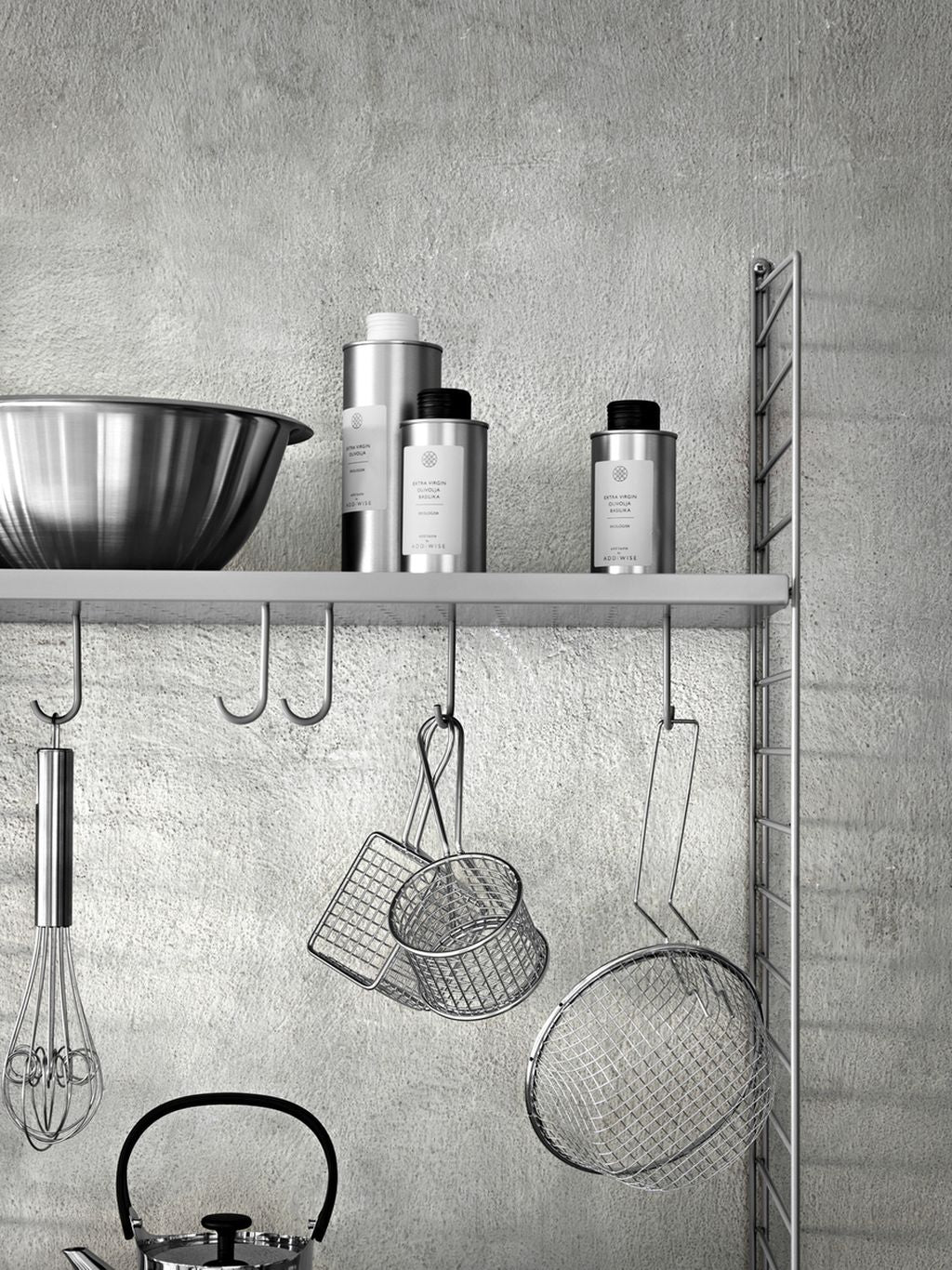 [product_category]-String Furniture String System Metal Shelf With Low Edge 30x78 Cm, Grey-String Furniture-7350038272638-MSL7830-61-1-STR-5