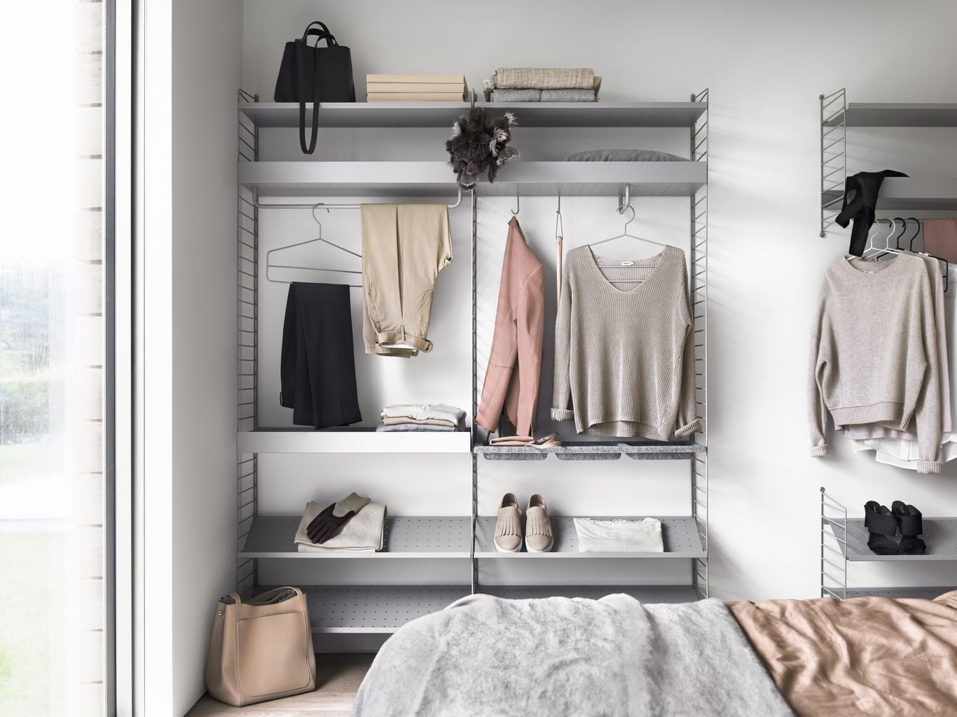 [product_category]-String Furniture String System Side Panel With Stand 30x200 Cm Grey, Set Of 2-String Furniture-7350038271167-SF20030-61-2-STR-2