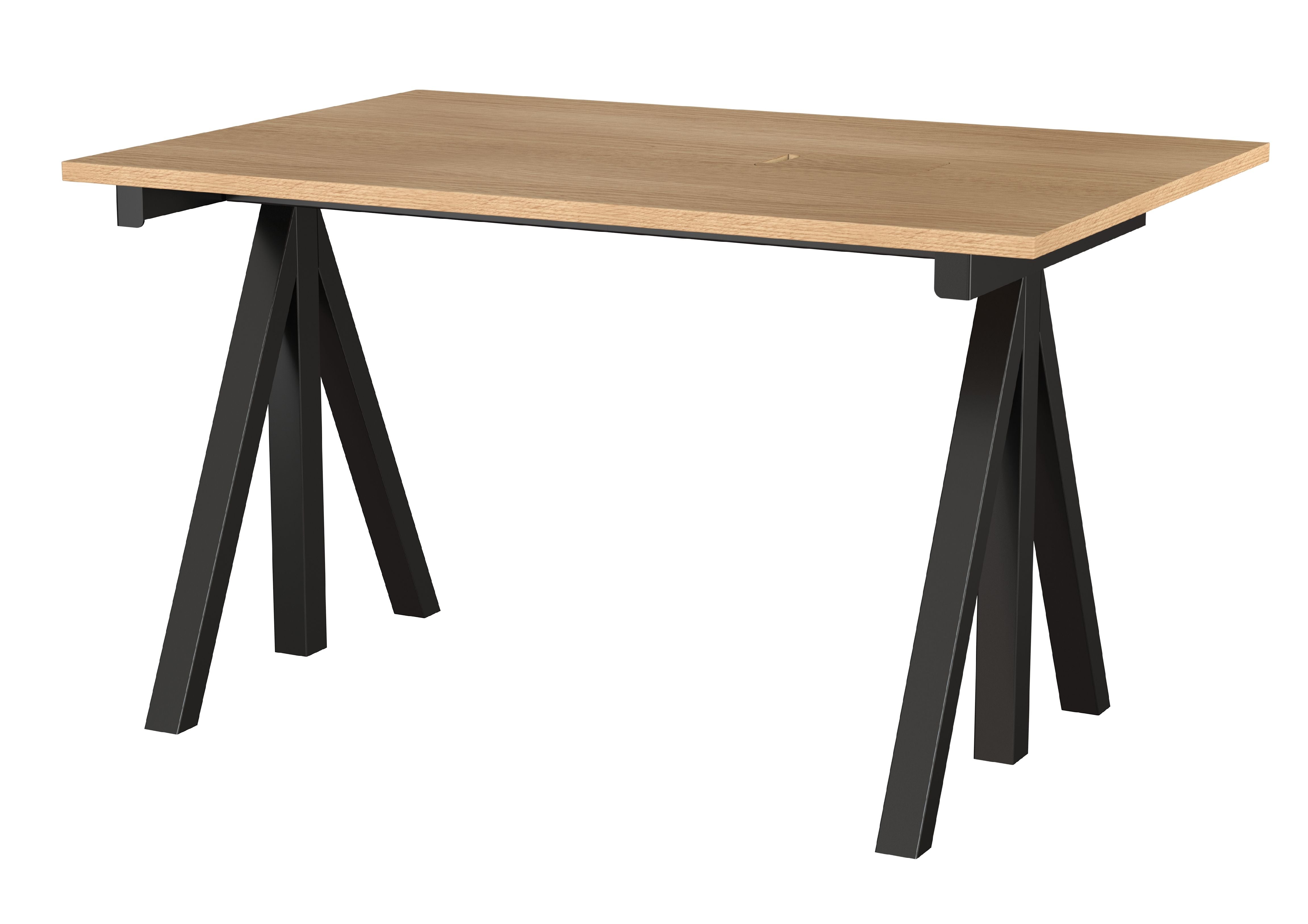 [product_category]-String Furniture Works Work Table 78x120 Cm, Oak/Black-String Furniture-DT12078-05-1+ETM-13-1-STR-1