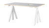 String Furniture Works Work Tabulka 78x140 cm, světle šedá linoleum