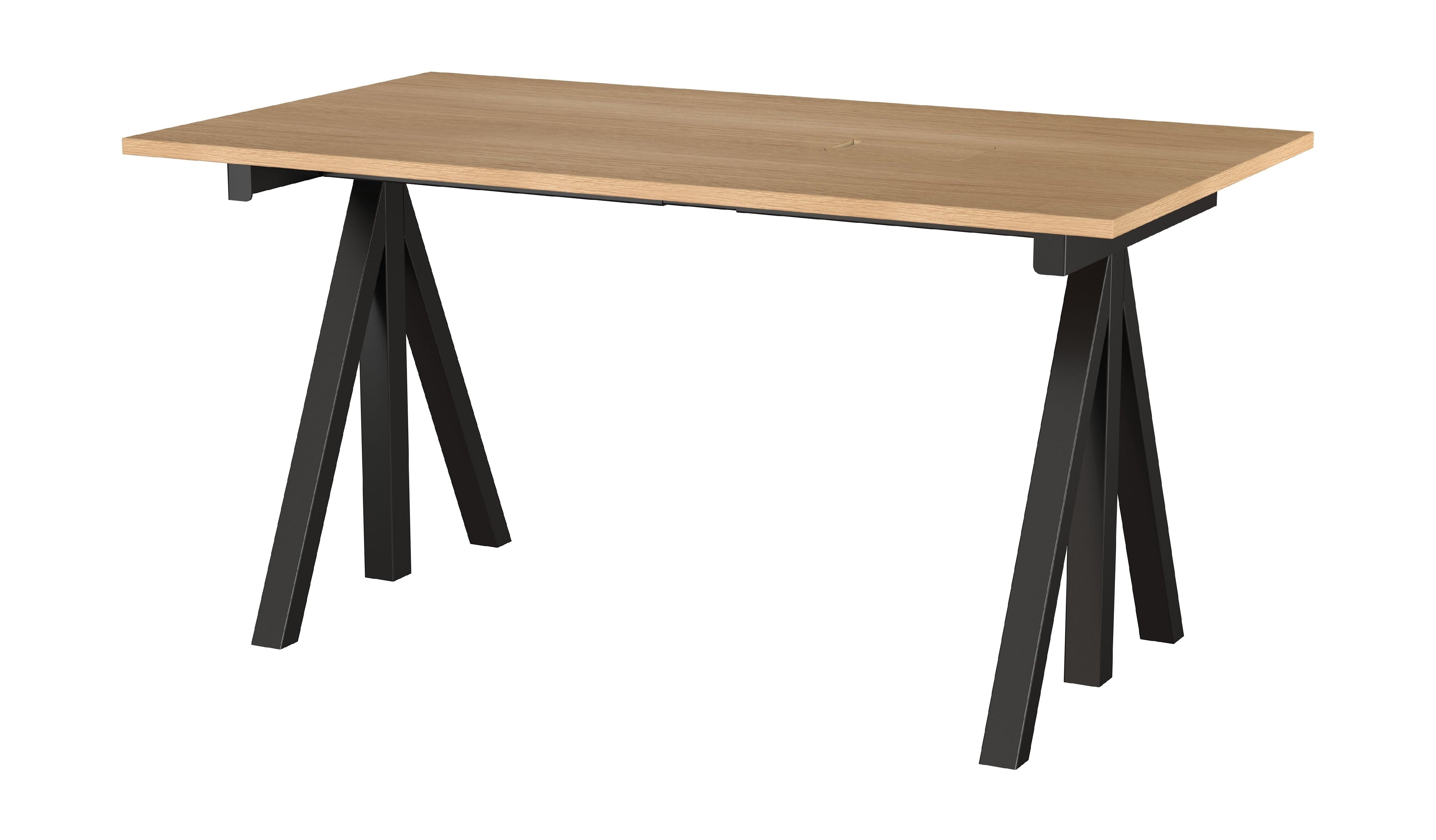 [product_category]-String Furniture Works Work Table 78x140 Cm, Oak/Black-String Furniture-DT14078-05-1+ETM-13-1-STR-1