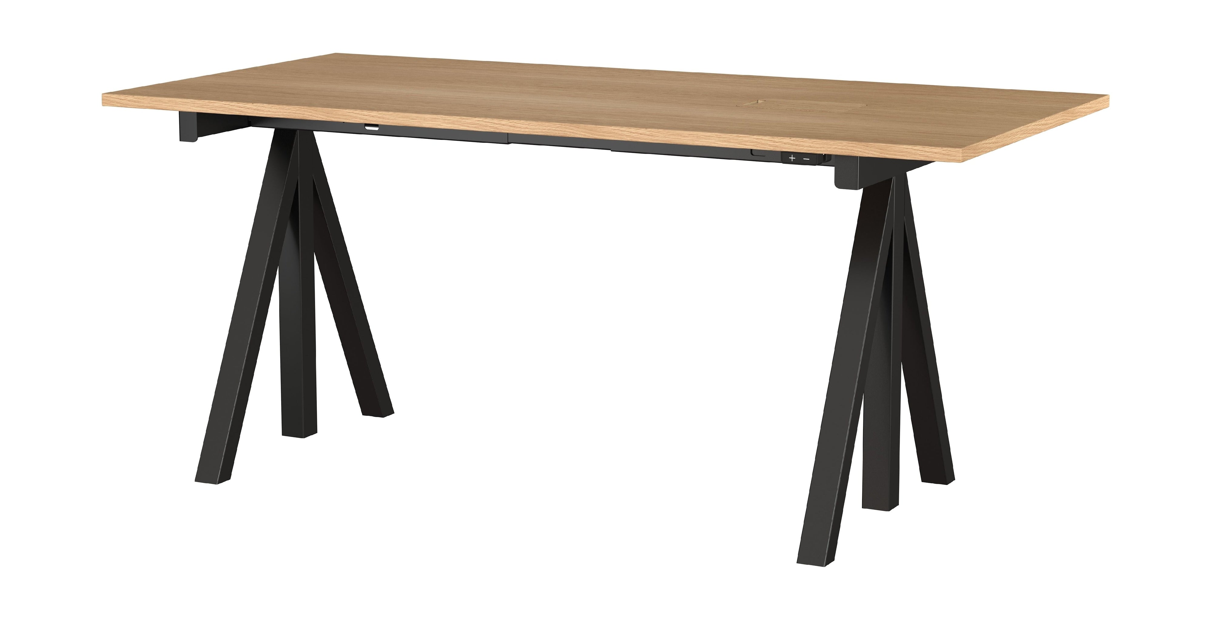 [product_category]-String Furniture Works Work Table 78x160 Cm, Oak/Black-String Furniture-DT16078-05-1+ETM-13-1-STR-1