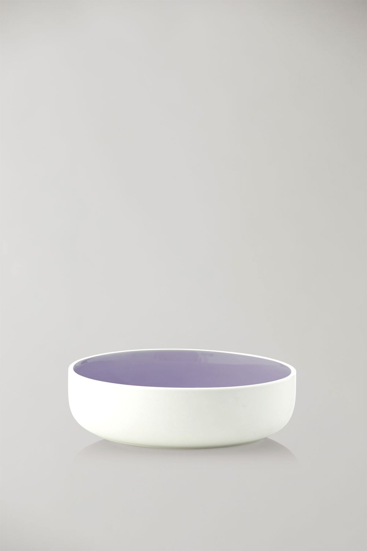 [product_category]-Studio About Clayware Serving Bowl, Ivory/Light Purple-Studio About-5714356024027-22564IP-STU-5