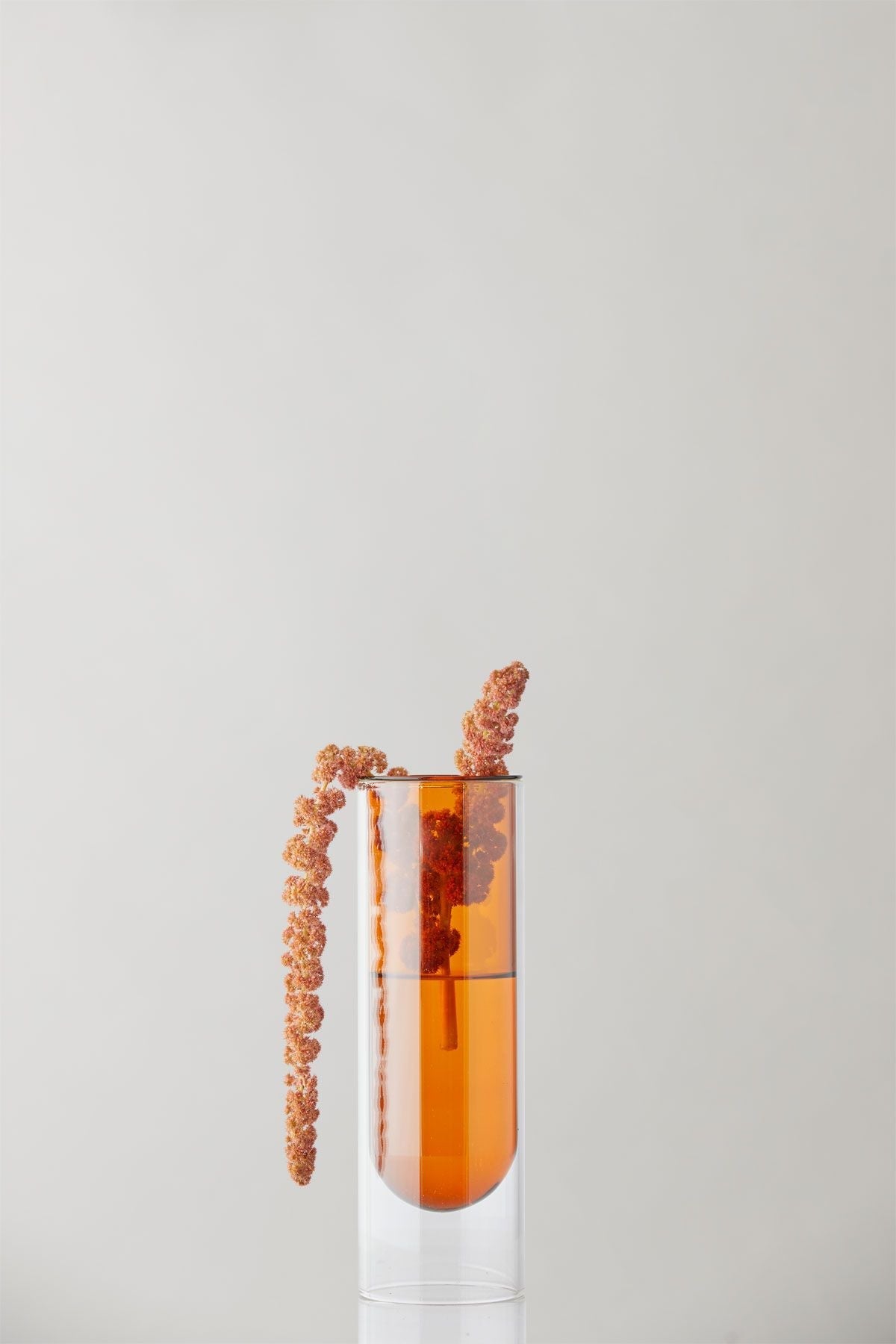 [product_category]-Studio About Flower Tube Vase 20 Cm, Amber-Studio About-5714356007006-65200A-STU-5