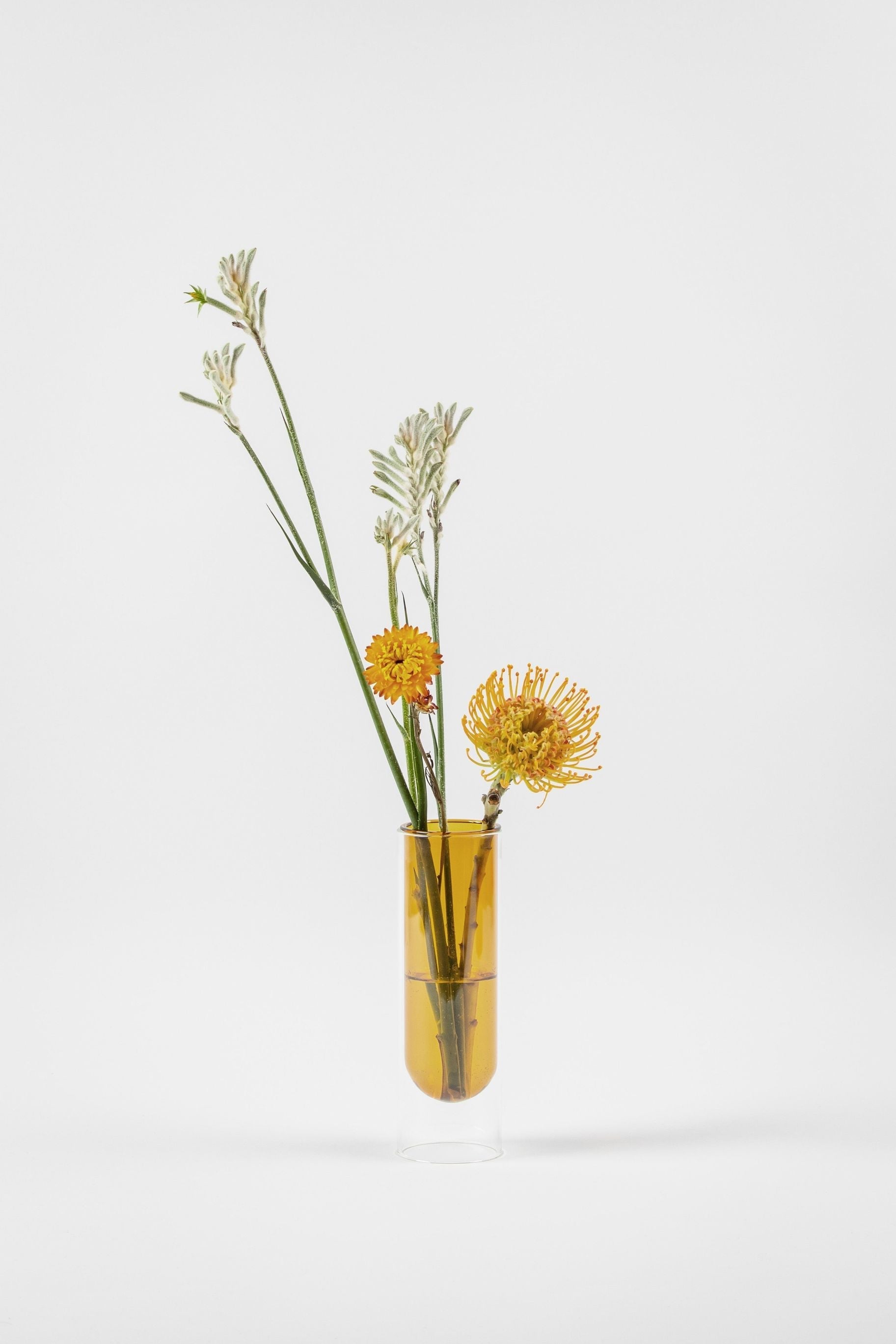 [product_category]-Studio About Flower Tube Vase 20 Cm, Yellow-Studio About-5714356007044-65200Y-STU-5