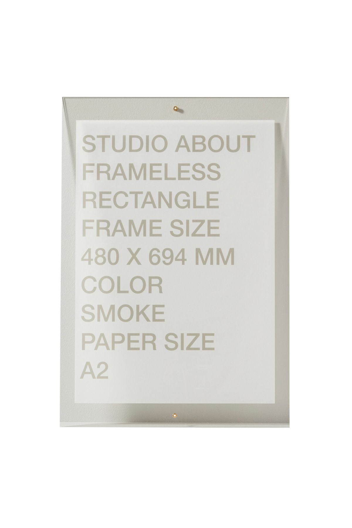 [product_category]-Studio About Frameless Frame A2 Rectangle, Smoke-Studio About-5714356015131-480694A2S-STU-1