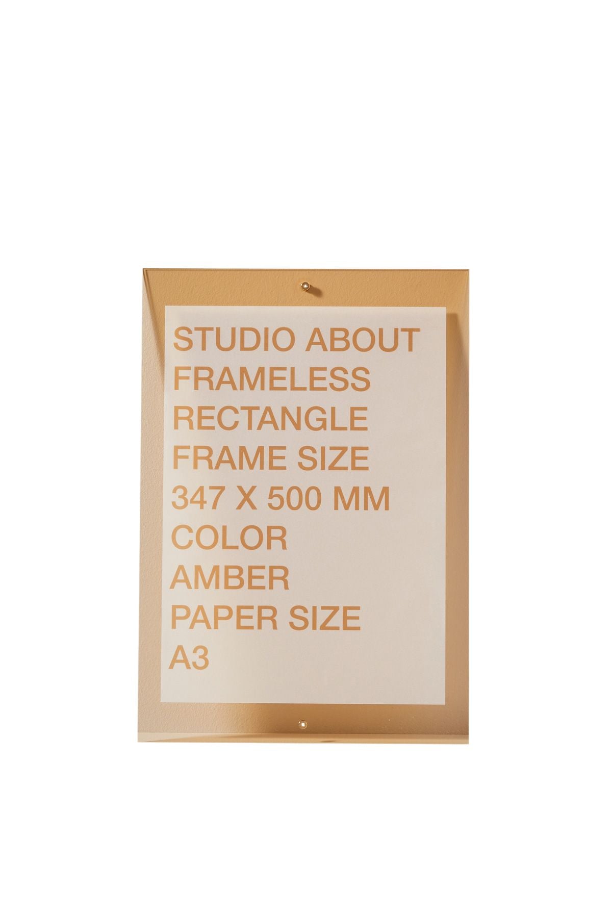 [product_category]-Studio About Frameless Frame A3 Rectangle, Amber-Studio About-5714356015094-347500A3A-STU-1