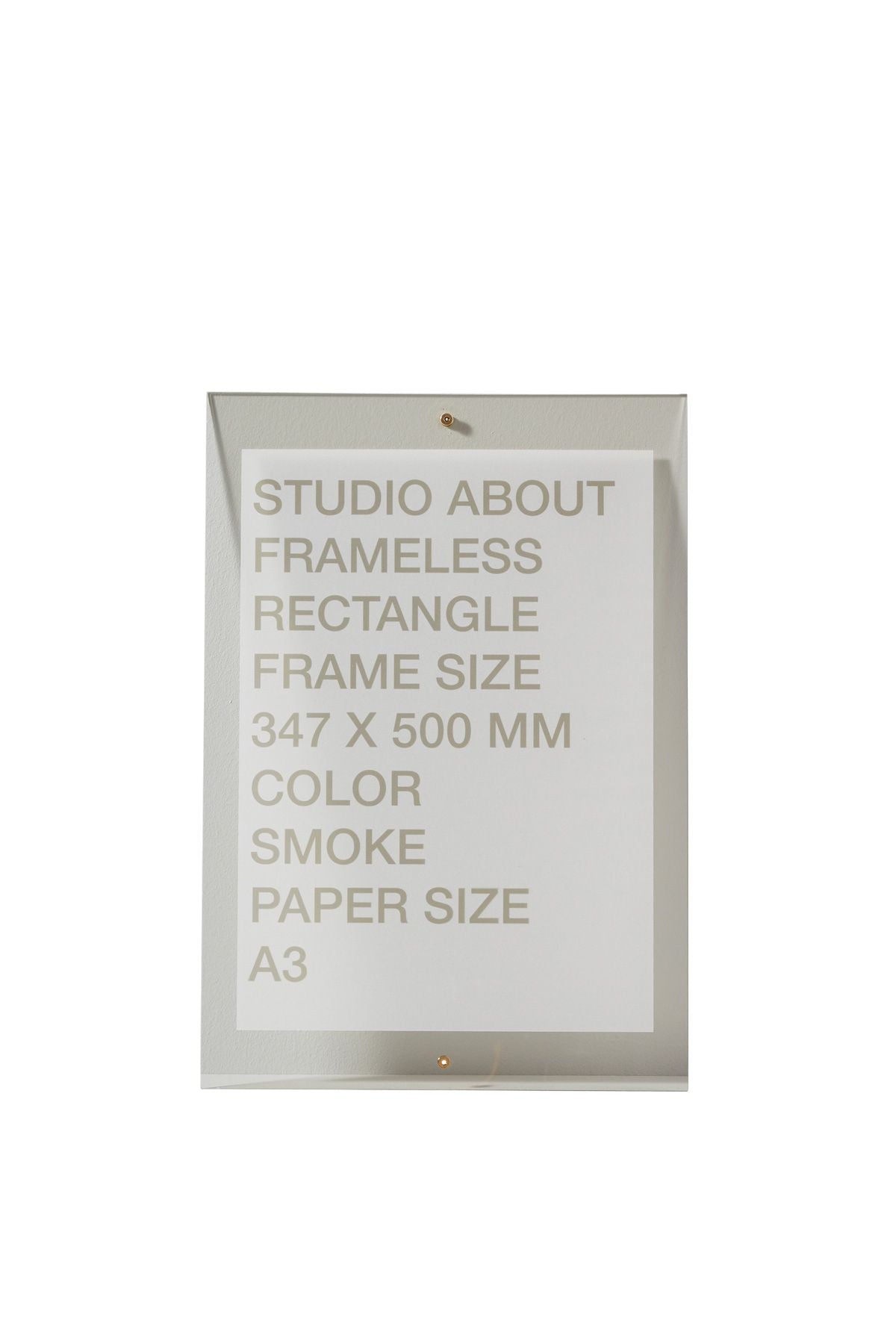 [product_category]-Studio About Frameless Frame A3 Rectangle, Smoke-Studio About-5714356015117-347500A3S-STU-1