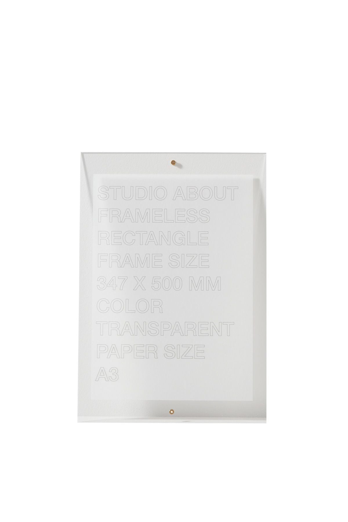 [product_category]-Studio About Frameless Frame A3 Rectangle, Transparent-Studio About-5714356015087-347500A3T-STU-1